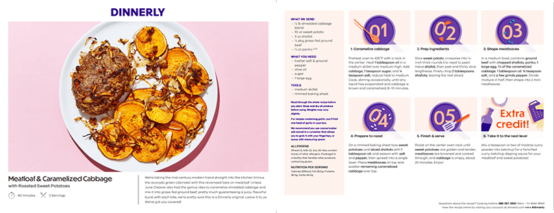Dinnerly digital recipe card